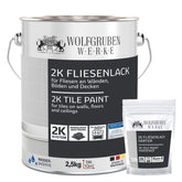 2K Fliesenlack Fliesenfarbe Bodenfliesen Farbauswahl Glänzend W712 2,5 - 20Kg - WO - WE.SHOP